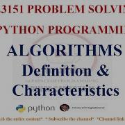 ALGORITHMS GE3151 PROBLEM SOLVING AND PYTHON PROGRAMMING NOTES