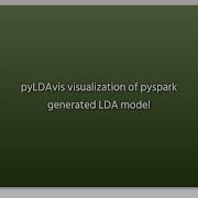 PyLDAvis Visualization Of Pyspark Generated LDA Model
