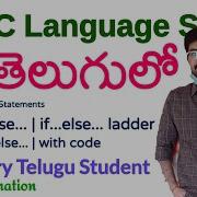 If Statement If Else Ladder Nested If Else Telugu C Language In Telugu GATE CS Vamsi Bhavani