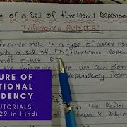 Closure Of Functional Dependency DBMS Tutorial In Hindi Lecture 29