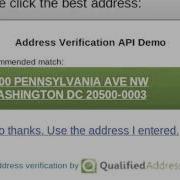 QualifiedAddress LiveAddress API Address Verification Intro