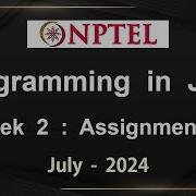 NPTEL Programming In Java Week 2 Assignment 2 Answers Solution Quiz 2024 July