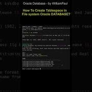 Creating Tablespace In ORACLE