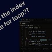 Access The Index Of A Python For Loop