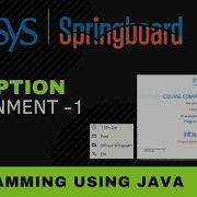 Exception Assignment 1 Programming Using Java Infosys Springboard