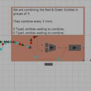 SIMIO Combine Entity At Specified Time V2
