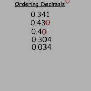 Ordering Decimals