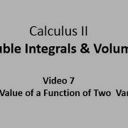 Average Value Of A Function Of Two Variables