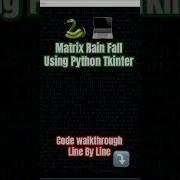 Matrix Digital Rain Using Python And Tkinter
