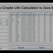 How To Create Life Calculator In Java Eclipse