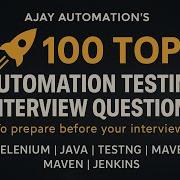 100 Must Know Selenium Java Automation Interview Questions 2025 Ajay Automation