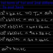 Quadratic Pattern Prove Of First And Second Differences