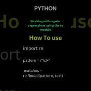 Python Working With Regular Expression Using The Re Module
