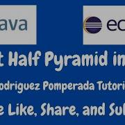 Print Half Pyramid In Java