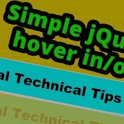 Simple Jquery Hover In Out JQuery Hover