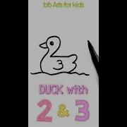 How To Draw A Duck From Number 2 Easy Drawing