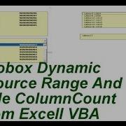 Create Combobox Rowsource In Dynamic Range And Multiple Column Excell VBA