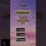 Python Startswith Method Quiz Python Pythonprogramming Pythontutorial Pythonforbeginners
