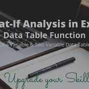 Microsoft Excel What If Analysis Data Table Function One Variable Two Variable