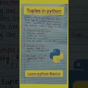 Tuples In Python Shortsfeed Shorts Python Python Programming