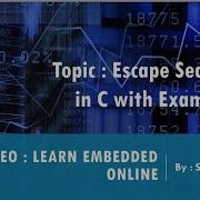 LEO Escape Sequence In C With Example