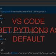 How To Set Python3 As Default Interpreter For VS Code Default Python Version