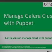 Manage Galera Cluster With Puppet