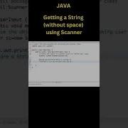 Getting String Without Space As User Input Using Scanner In Java Shortsviral Shorts