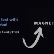 Magnetic Text Effect With HTML CSS JavaScript Cool Interactive UI Animation