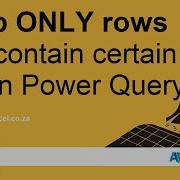 Keep Rows That Only Contain Certain Text In Power Query