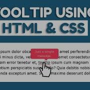 A Simple Tooltip Using HTML And CSS