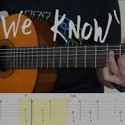 ALL WE KNOW THE CHAINSMOKERS Fingerstyle Guitar Tutorial TAB