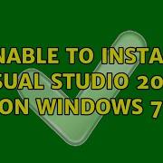 Unable To Install Visual Studio 2005 On Windows 7 2 Solutions
