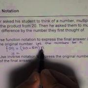 Function Notation Think About A Number Which Is Rule And Inverse Functions Test Problem MCR3U