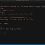 Generate A List Of Random Numbers Without Repeats In Python
