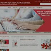 Automatic Question Paper Generator