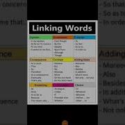 Linking Words In English