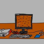 Злой офисный работник уничтожает компьютер 2000 ных на Pentium III анимация