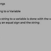 Python Strings Assign A String To A Variable