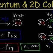 Conservation Of Momentum In Two Dimensions 2D Elastic Inelastic Collisions Physics Problems