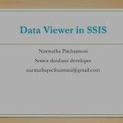 Data Viewer In SSIS SSIS Data Viewer