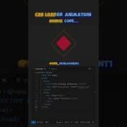 How To Create A Loader Using CSS Javascript Animation Html5 Programming Coding Code Python
