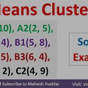 K Means Clustering Algorithm K Means Solved Numerical Example Euclidean Distance By Mahesh Huddar