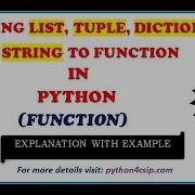 Passing List Tuple Dictionary String To Function Passing Collection To Function In Hindi