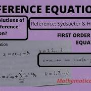 Difference Equations Their Solutions First Order Difference Equation Sydsaeter Hammond 20 1