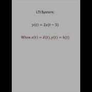 Impulse Response Of An LTI System Math Maths Engineering Electricalengineering
