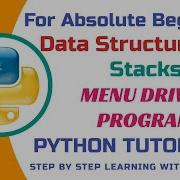 Stacks Data Structure In Python Menu Driven Program Explained Class 11 12 CS Python Trending