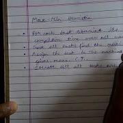 Max Min Heuristic