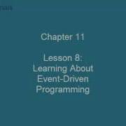 Chapter 11 Lesson 8 Learning About Event Driven Programming