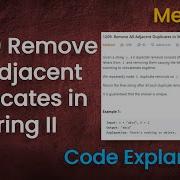 Remove All Adjacent Duplicates In String II Live Coding With Explanation Leetcode 1209
